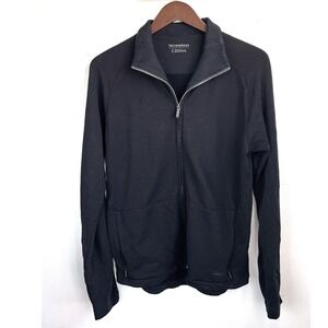Z Zegna Techmerino Navy Full Zip Merino Wool Sweatshirt Size M Italy